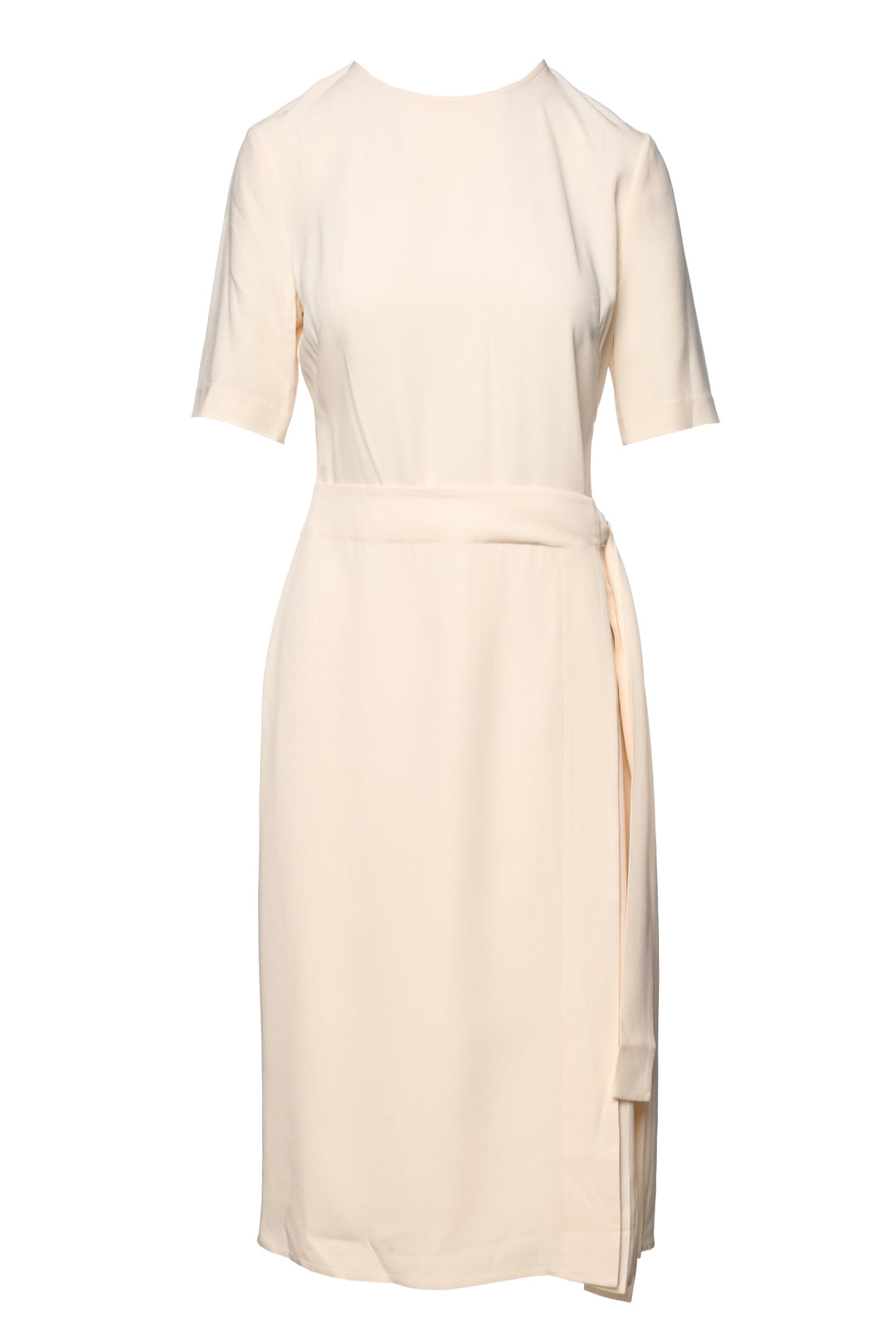 St. John Size 4 Short Sleeve Pleated Midi Dress