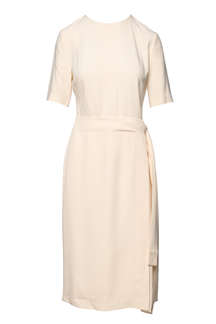 St. John Size 4 Short Sleeve Pleated Midi Dress