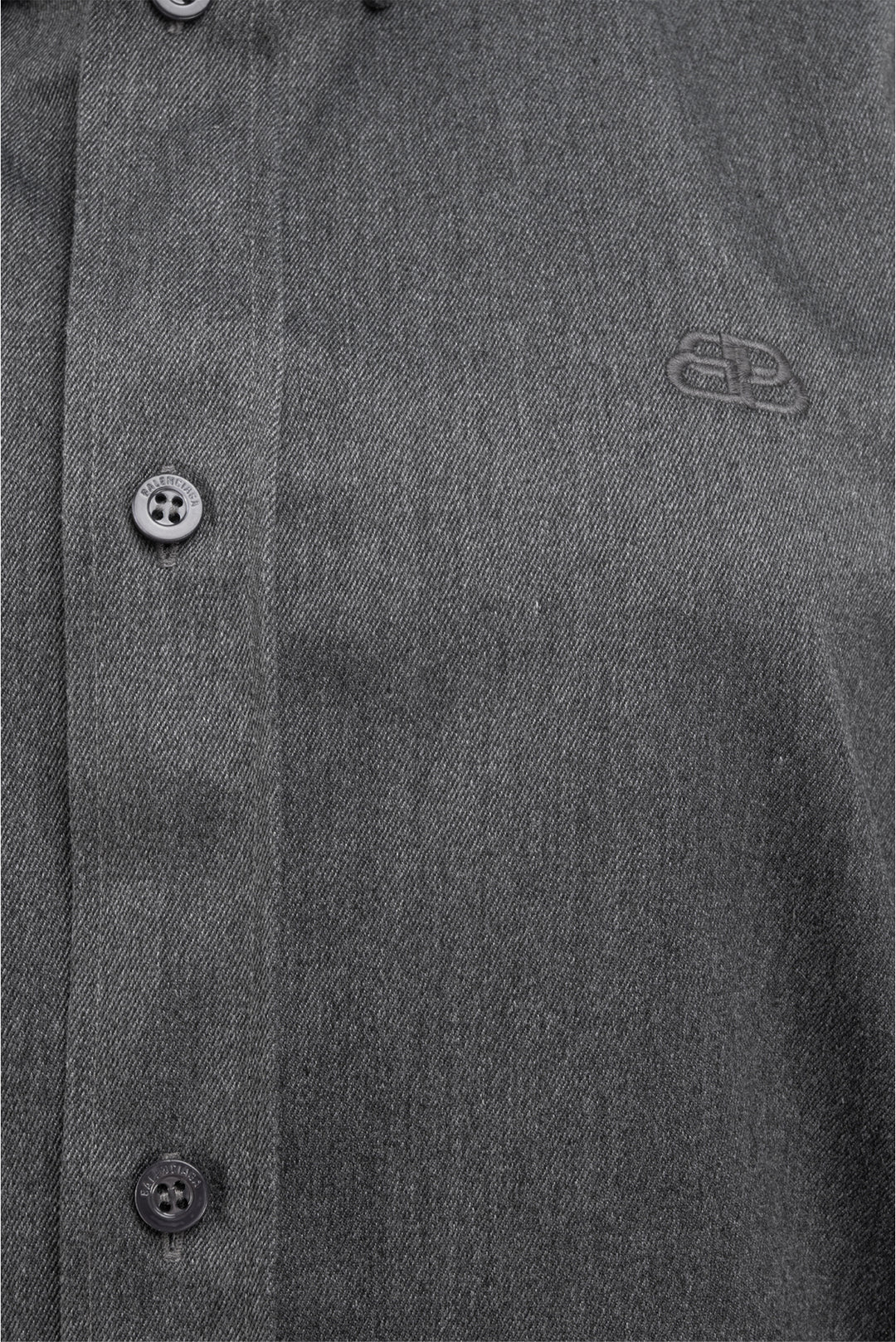 Balenciaga Size 34 Men's BB Embroidered Logo Shirt Long Sleeve