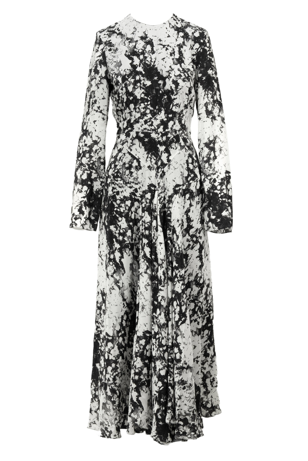 RAEY Size 6 Long Sleeve Silk Printed Maxi Dress