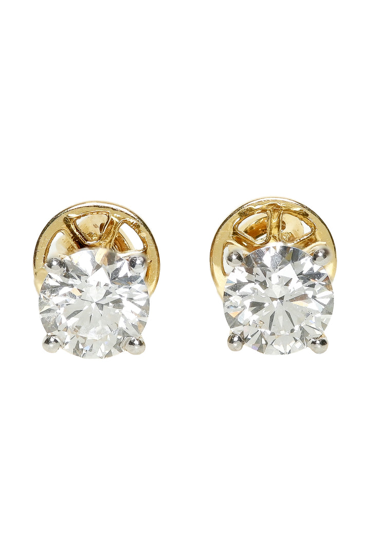 Simply Sublime 14K Yellow Gold Lab Diamond Stud Earrings