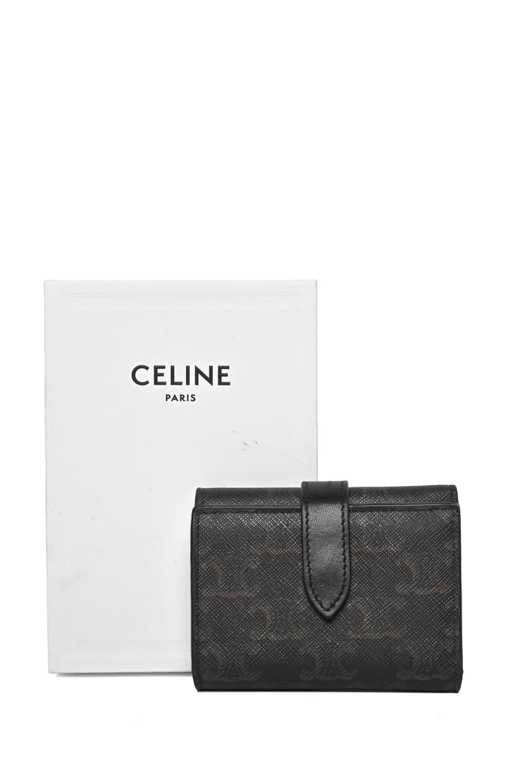 Celine 2022 Triomphe Compact Wallet