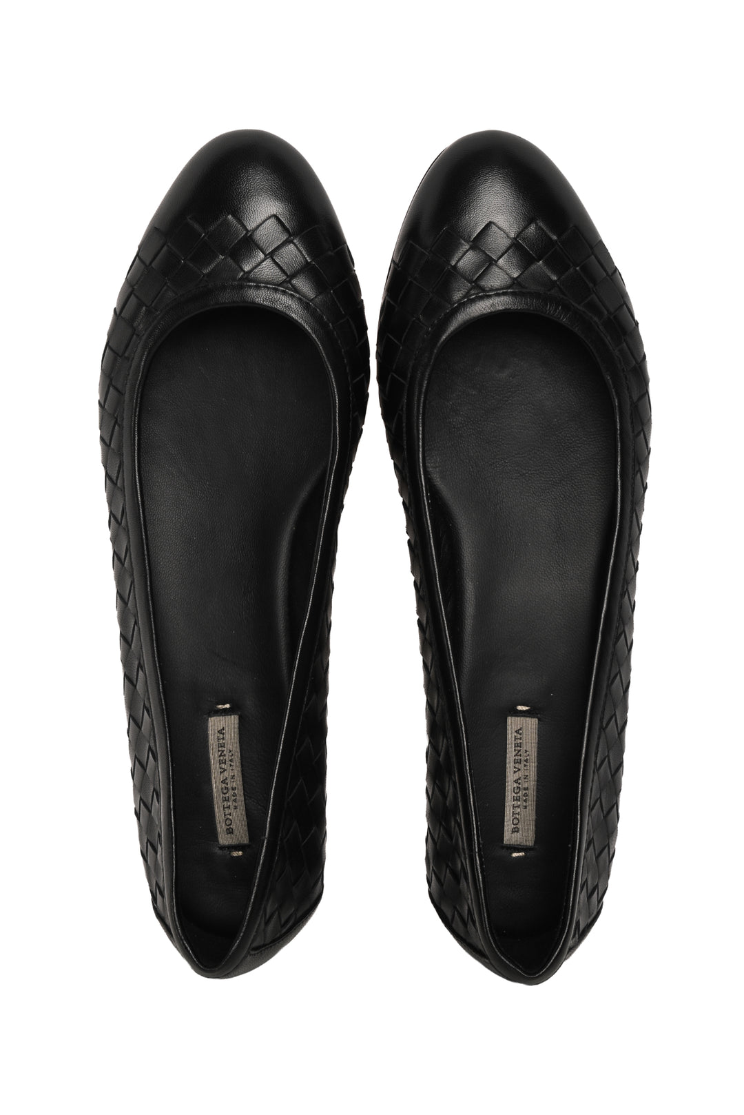 Bottega Veneta Size 36.5 Intrecciato Leather Ballet Flats