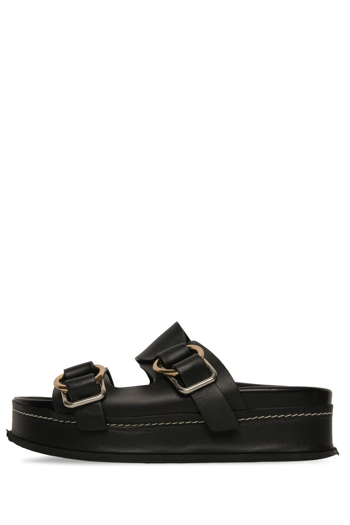3.1 Phillip Lim Size 37 Freida Platform Double Buckle Slide Sandals