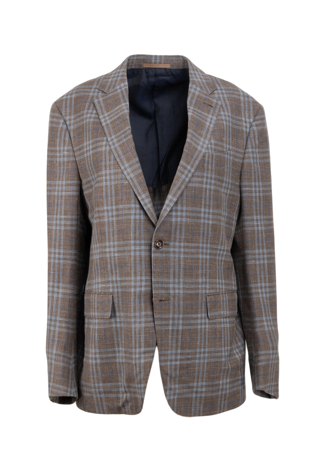 Ermenegildo Zegna Size 42 Men's Single Breasted Plaid Blazer
