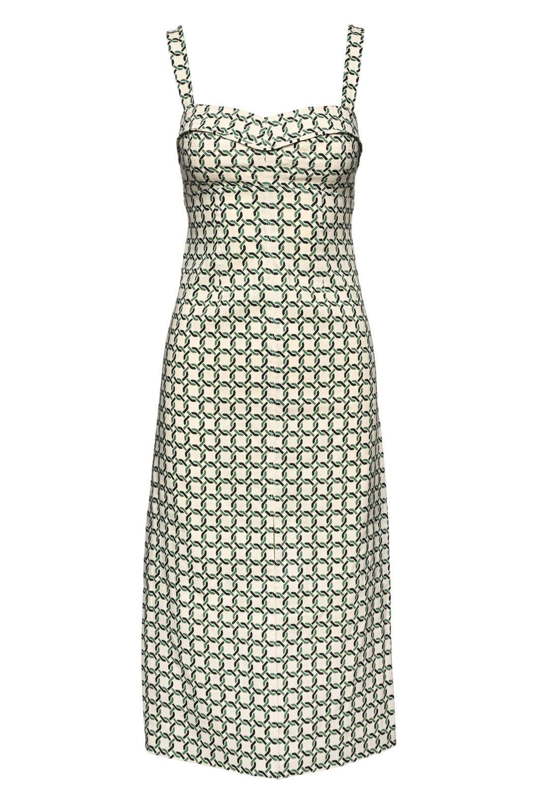 Veronica Beard Size 0 Colleen Stretch-Linen Midi Dress