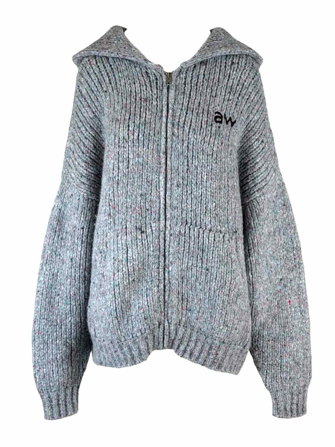 Alexander Wang Size M/L Oversized Zip Hoodie Sweater