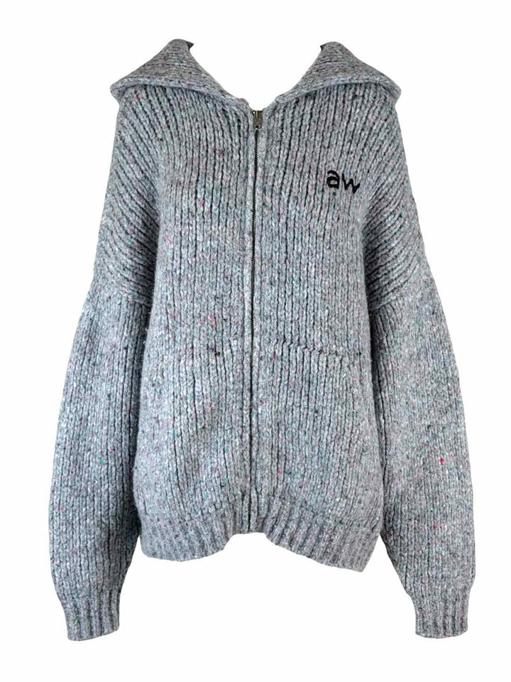 Alexander Wang Size M/L Oversized Zip Hoodie Sweater