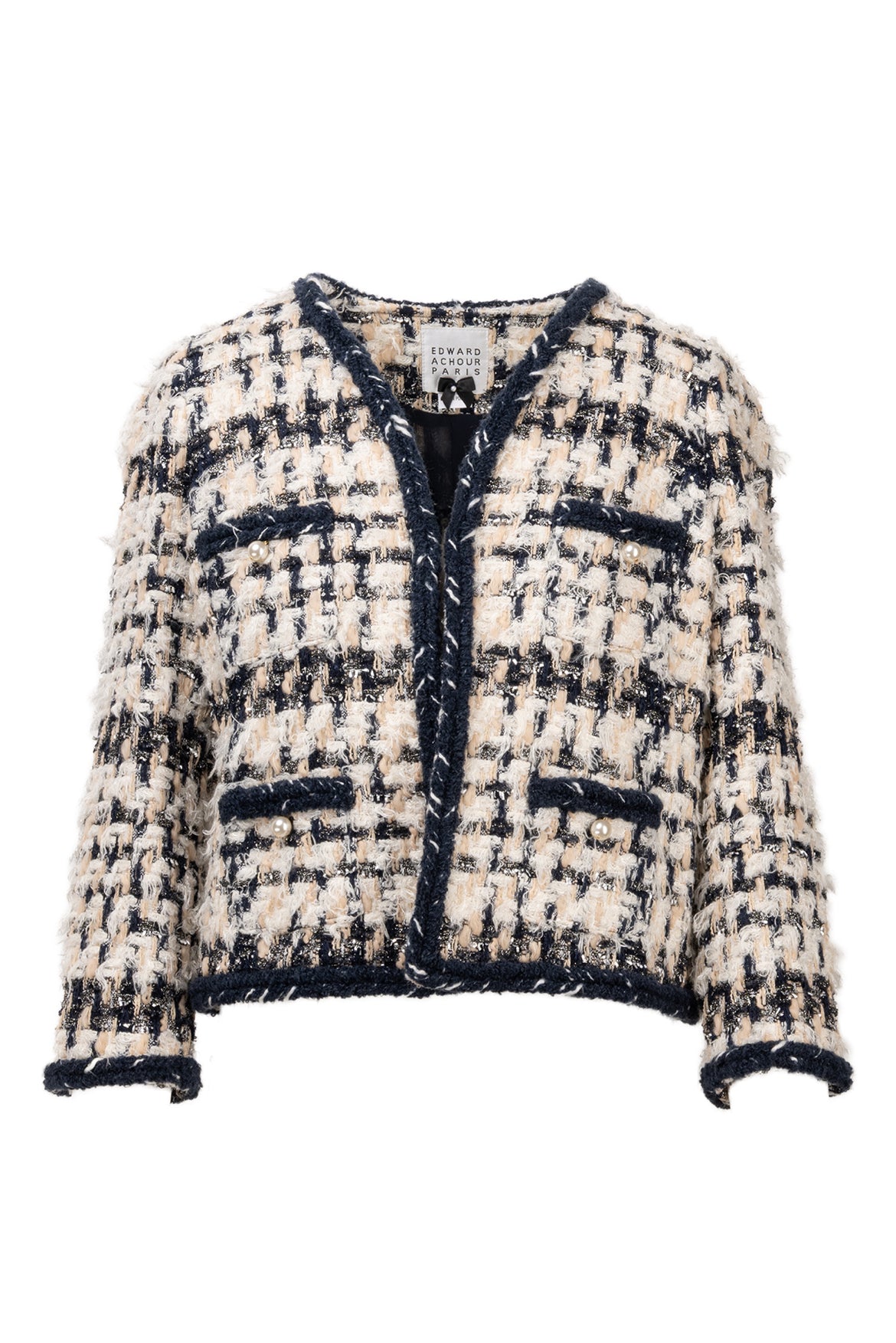 Edward Achour Paris Size 42 Tweed Jacket – Turnabout Luxury Edward Achour Paris Size 42 Tweed Jacket – Turnabout Luxury