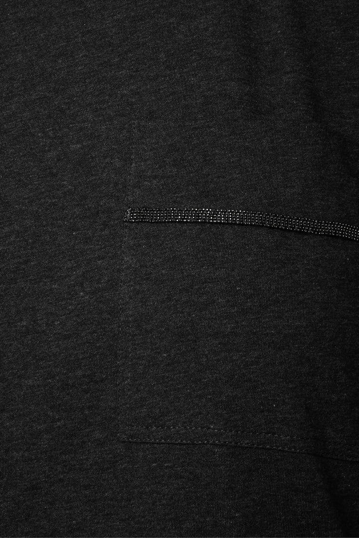 Brunello Cucinelli Size M Embellished Pocket Cotton T-Shirt
