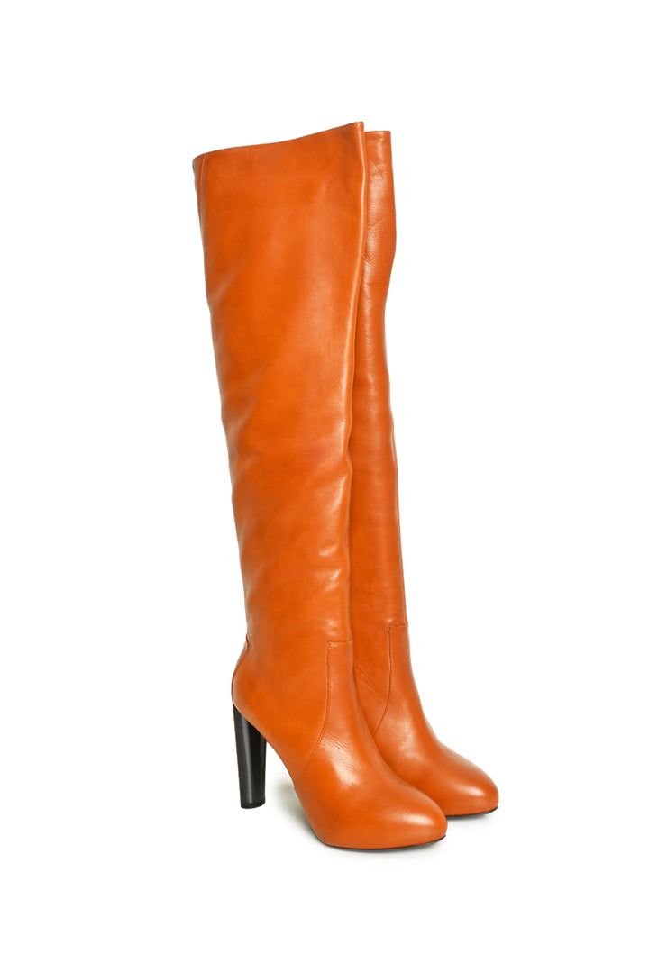 Celine Size 40 Leather Over The Knee Boots