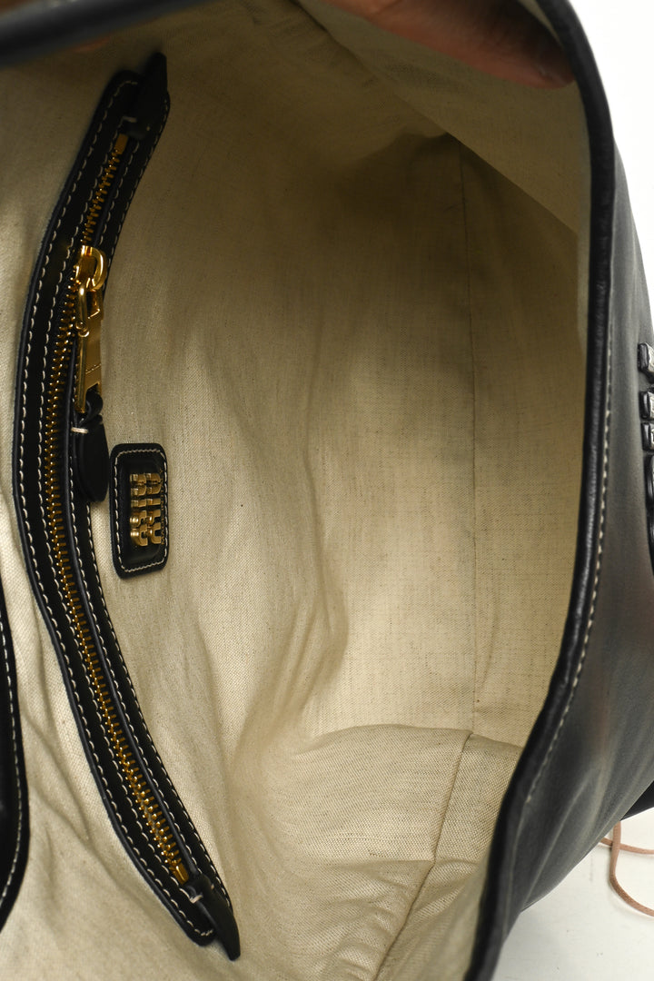 Miu Miu Ivy Leather Tote Bag