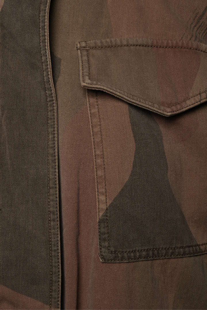 James Perse Size 2 Camo Fatigue Jacket