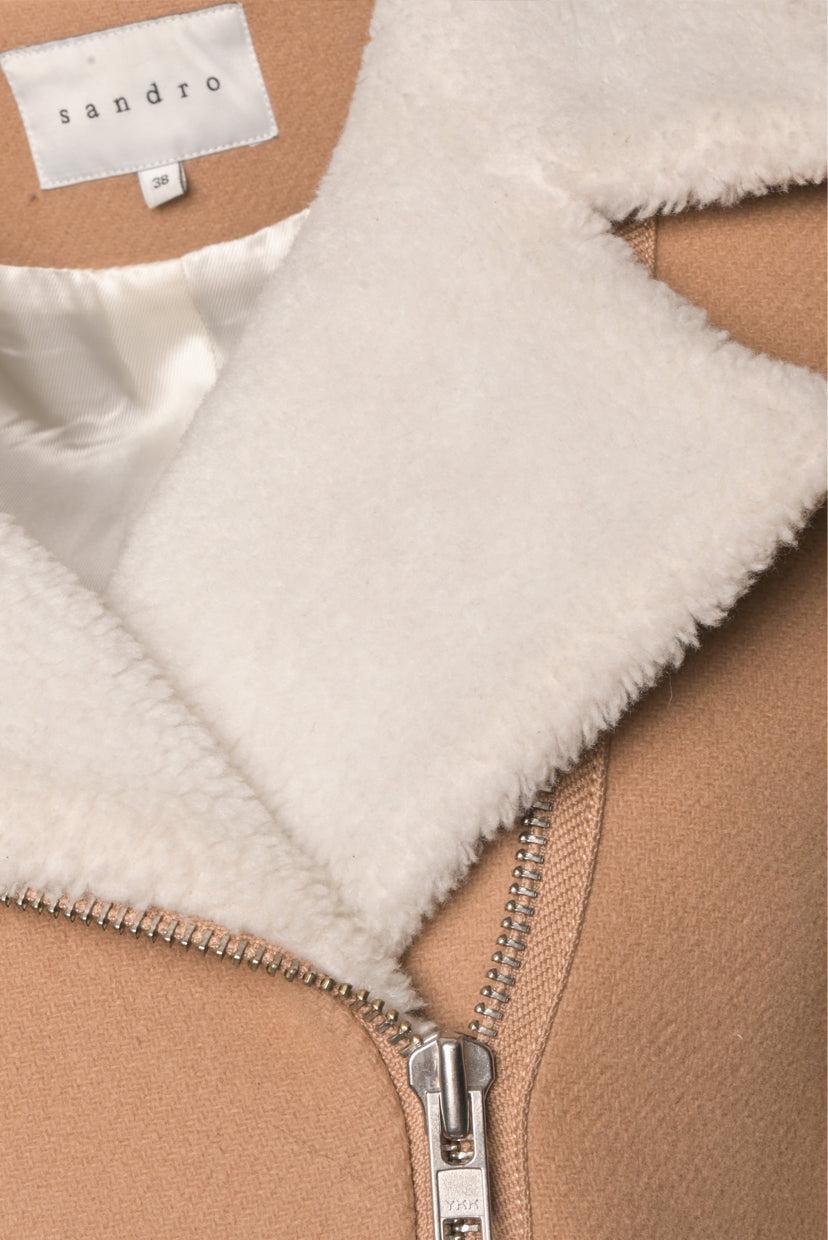 Sandro Size 38 Wool Coat