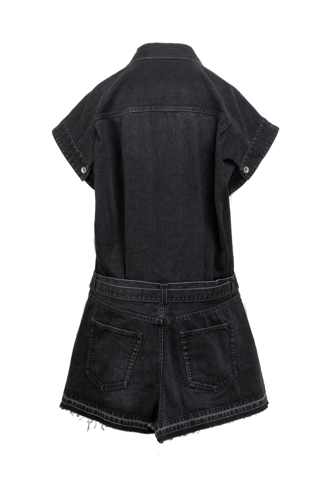 Sacai Size 4 Denim Belted Mini Dress