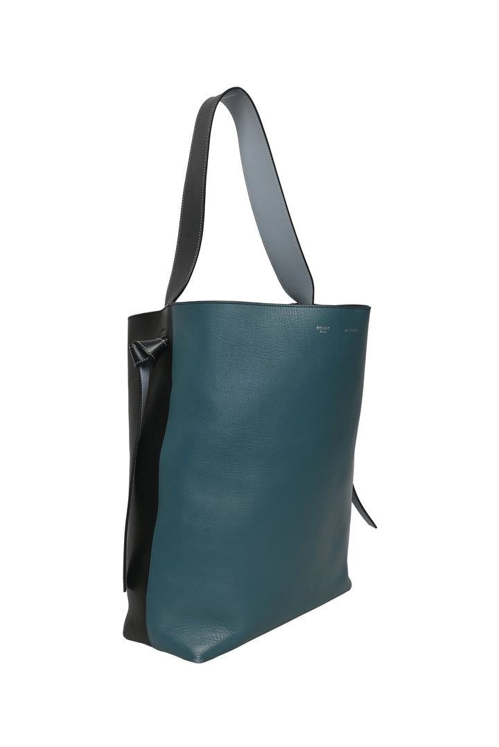 Celine Leather Twisted Cabas Tote