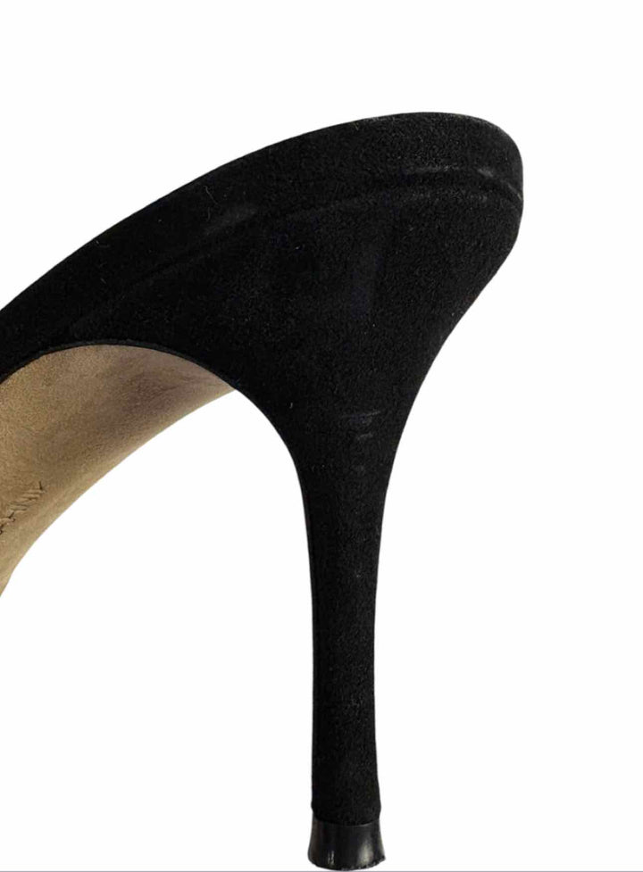 Manolo Blahnik Size 39 Jadifa Peep-Toe Mules