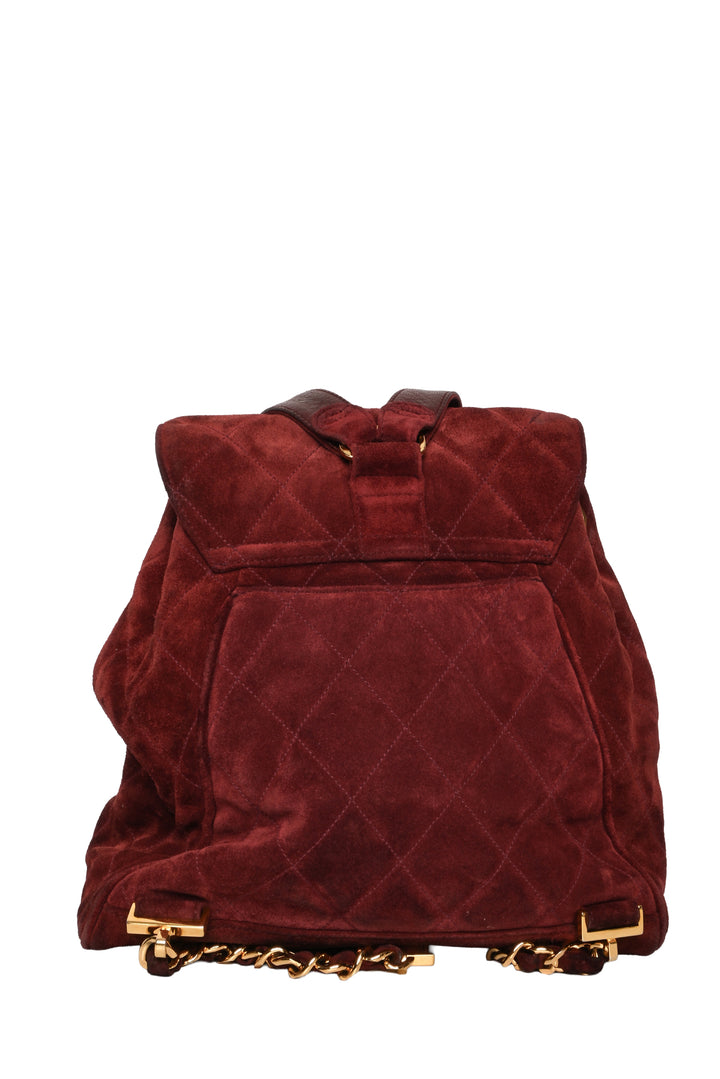 Chanel Suede Quilted BackPack