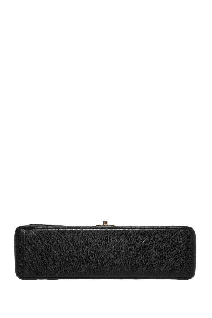 Chanel 2011 Caviar Quilted Maxi Classic Double Flap Shoulder Bag