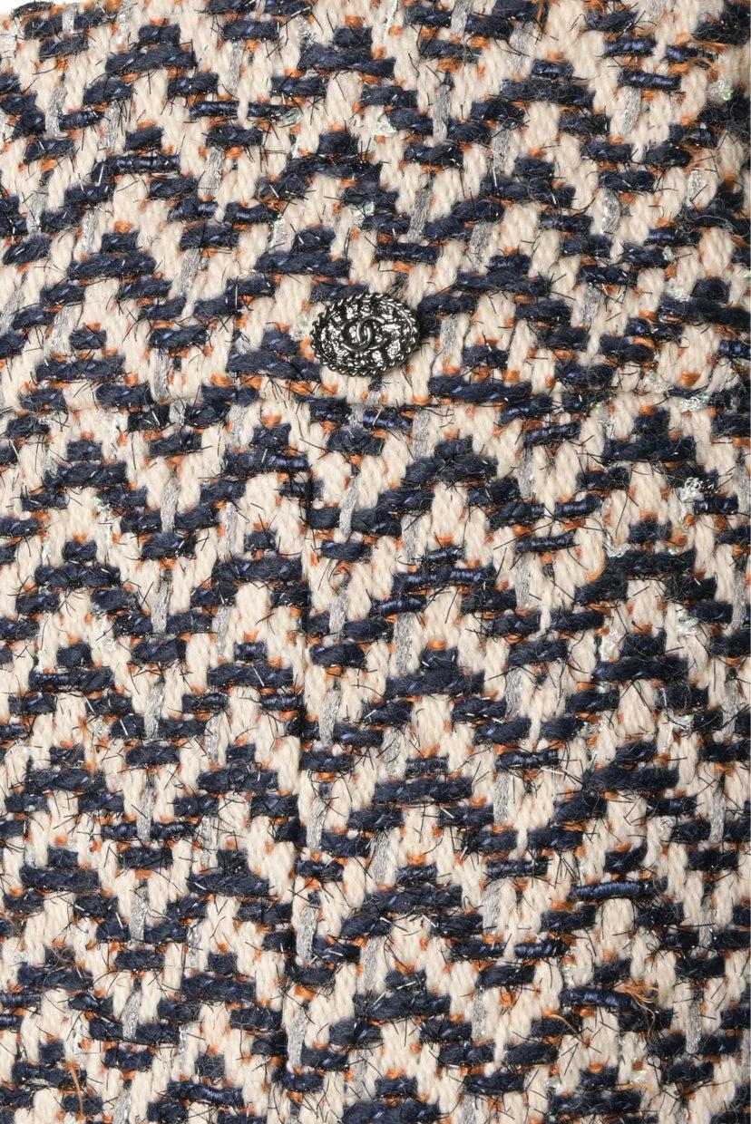 Chanel Size 34 2019 Chevron Fringe Mini Skirt