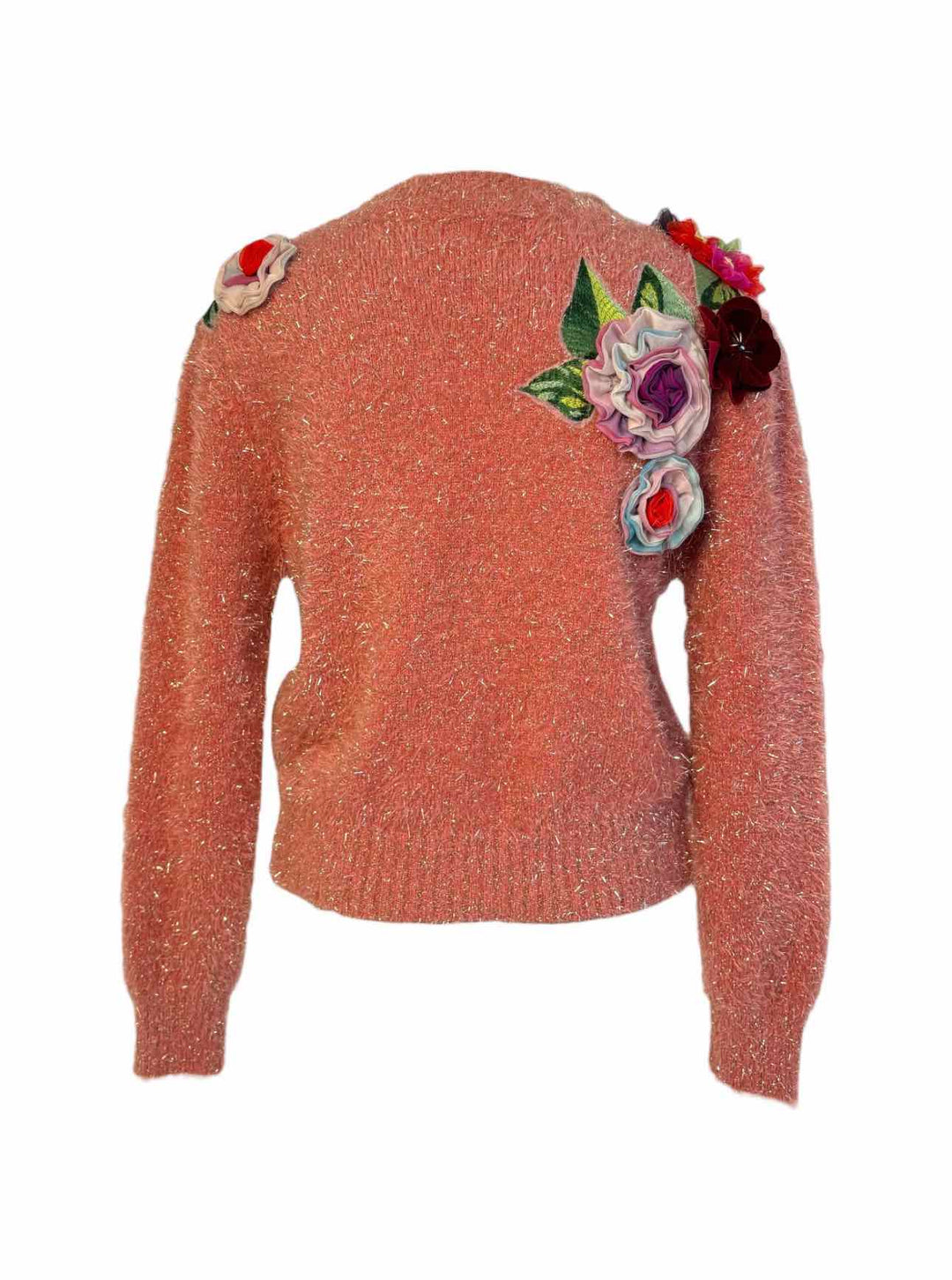 Dolce & Gabbana Size 40 Floral Applique Sweater