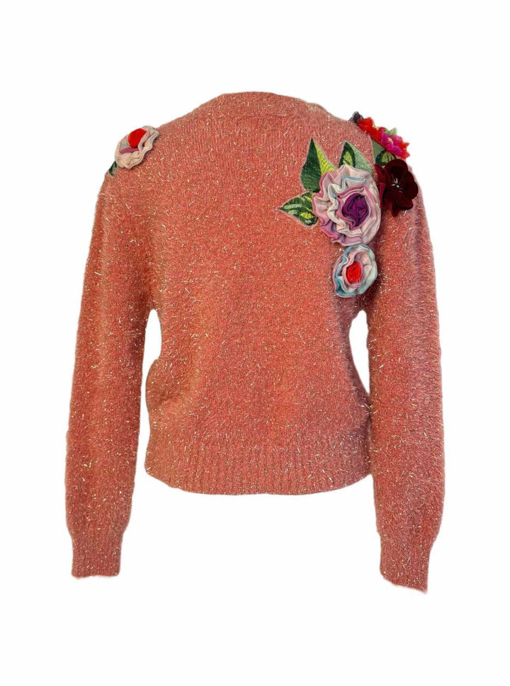 Dolce & Gabbana Size 40 Floral Applique Sweater