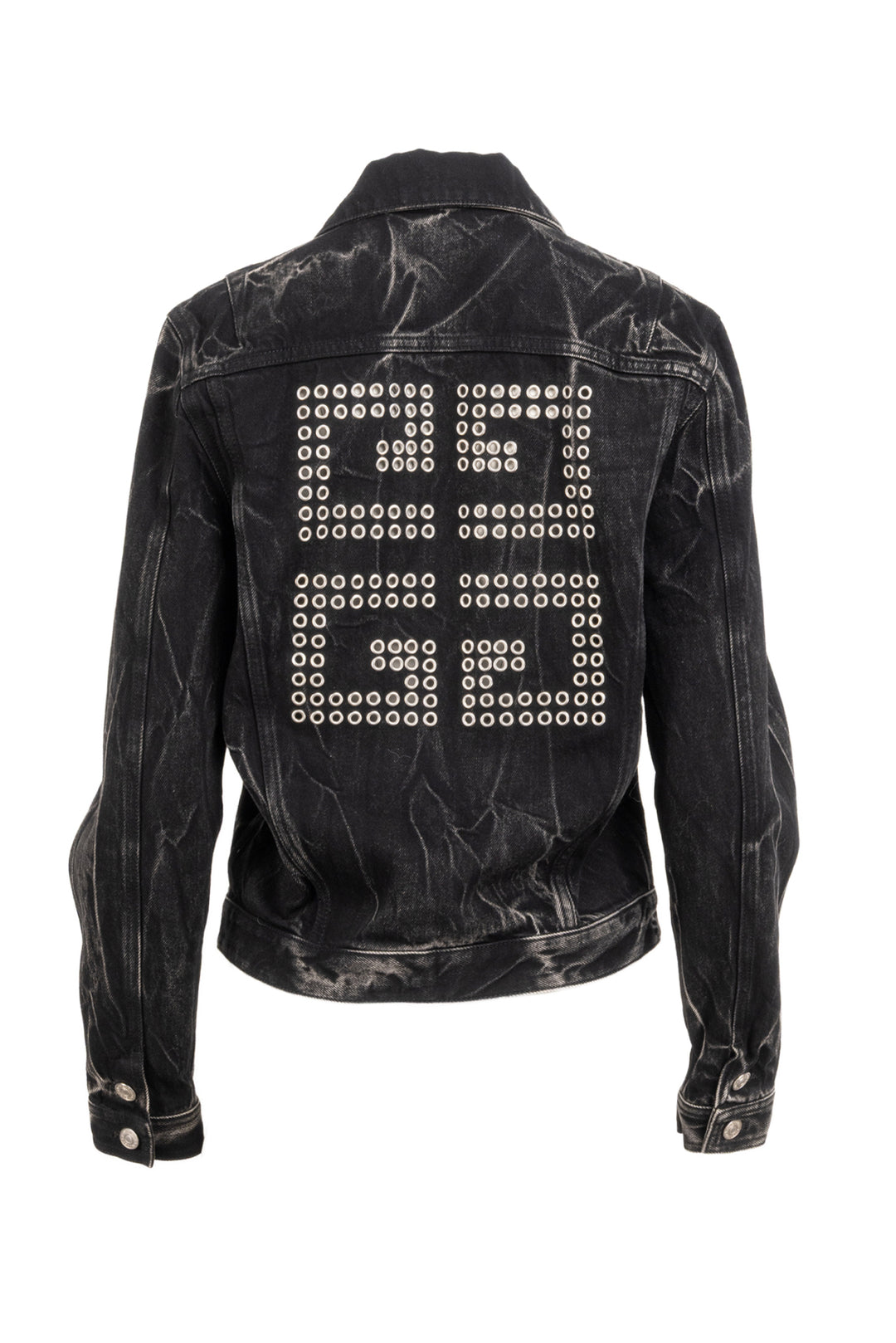 Givenchy Size 36 Logo Grommet Denim Jacket