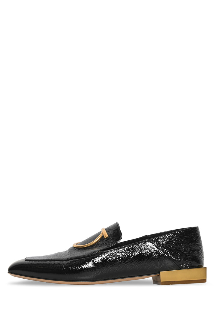 Salvatore Ferragamo Size 7 Lana Crinkle Patent Flats