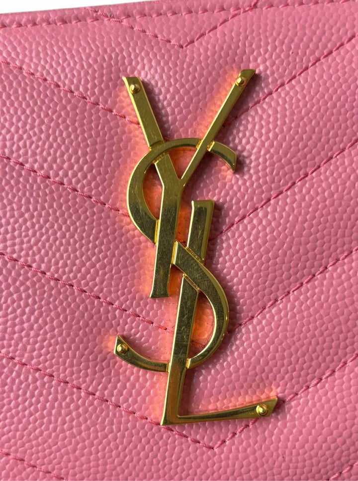 Saint Laurent Cassandre Matelasse Zip-Around Leather Wallet