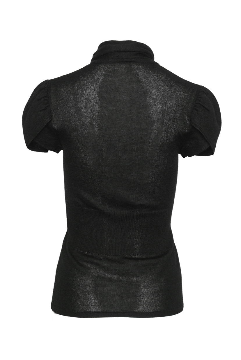 Chanel Size 38 2007 Cashmere & Silk Blend Short Sleeve Sweater