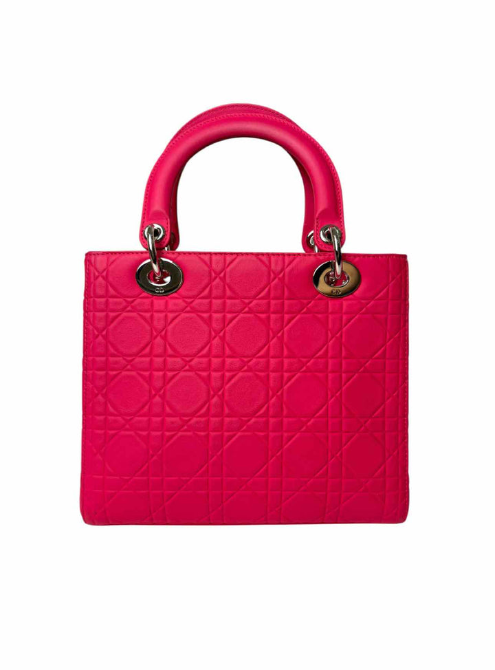 Dior 2013 Ultra Matte Calfskin Cannage Medium Lady Dior Tote