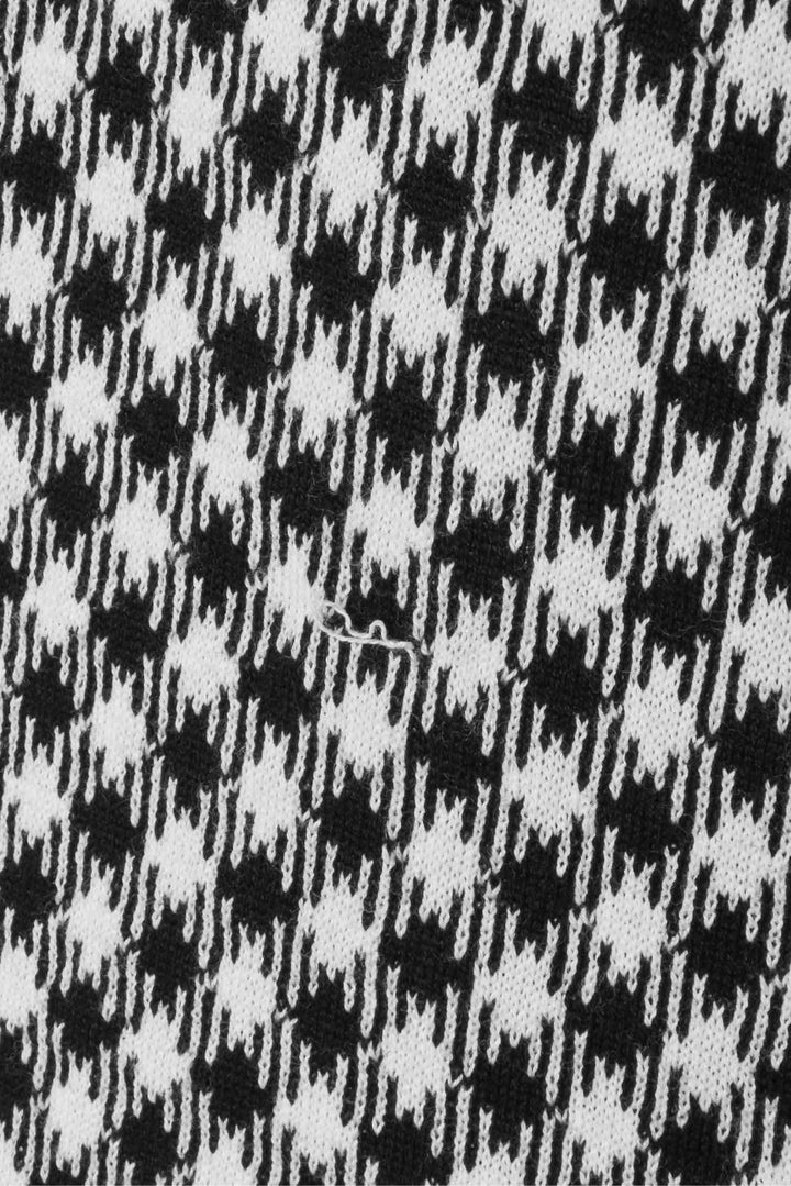 Balmain Size 38 Houndstooth Button Front Tank Top