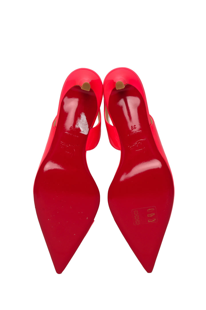 Christian Louboutin Size 39 Clare Slingback Patent Pumps