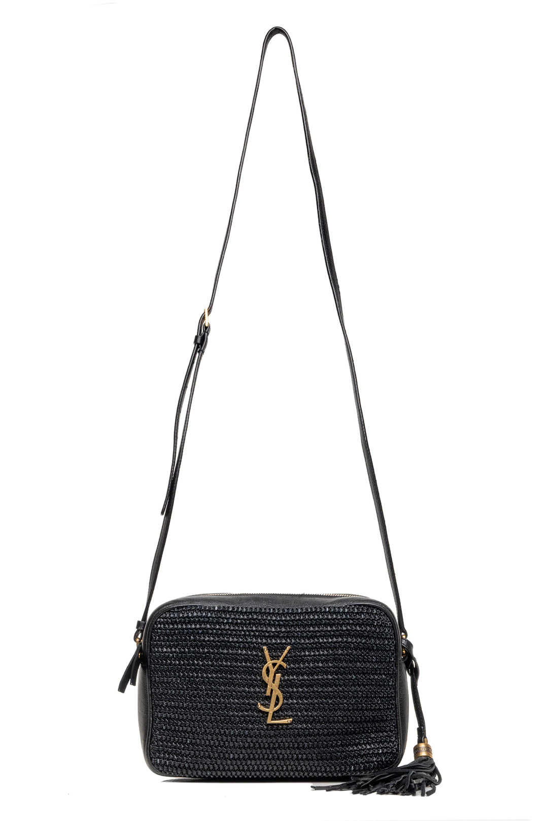 Saint Laurent 2019 Medium Raffia Lou Camera Bag