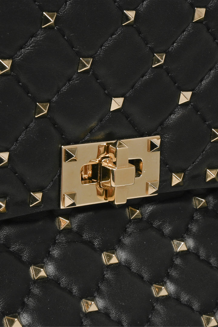 Valentino Large Rockstud Spike Nappa Leather Shoulder Bag