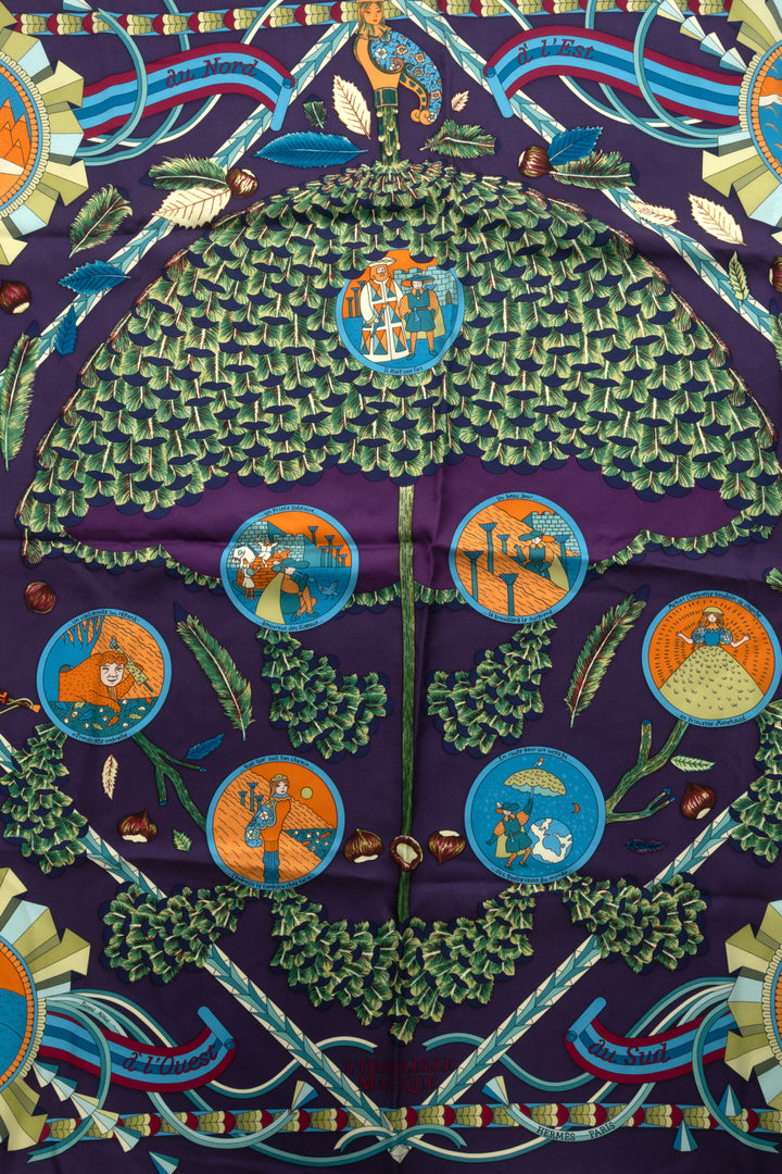 Hermes 'L'Ombrelle Magique' Silk Scarf