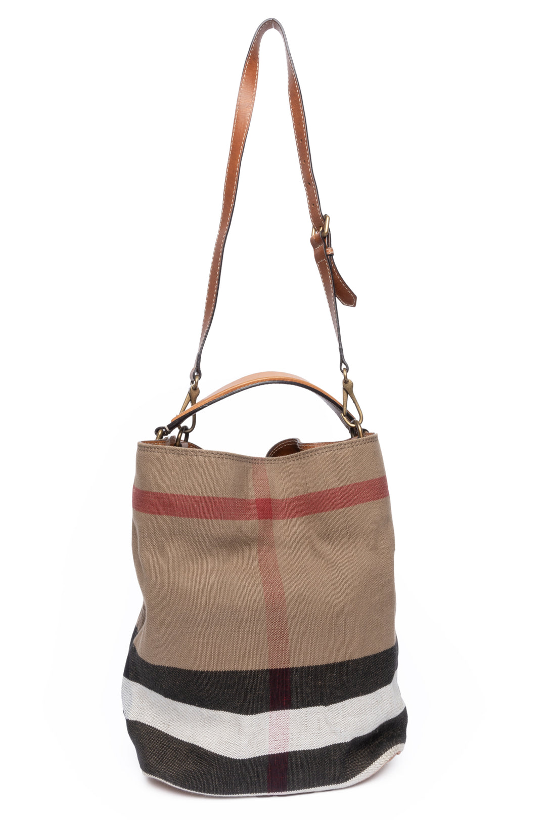 Burberry Novacheck Ashby Bucket Bag Crossbody