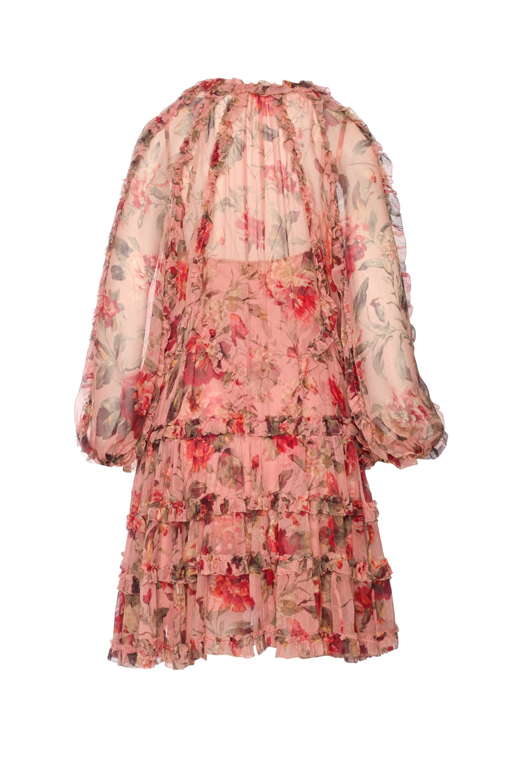 Zimmermann Size 3 Silk Floral Cassia Mini Dress