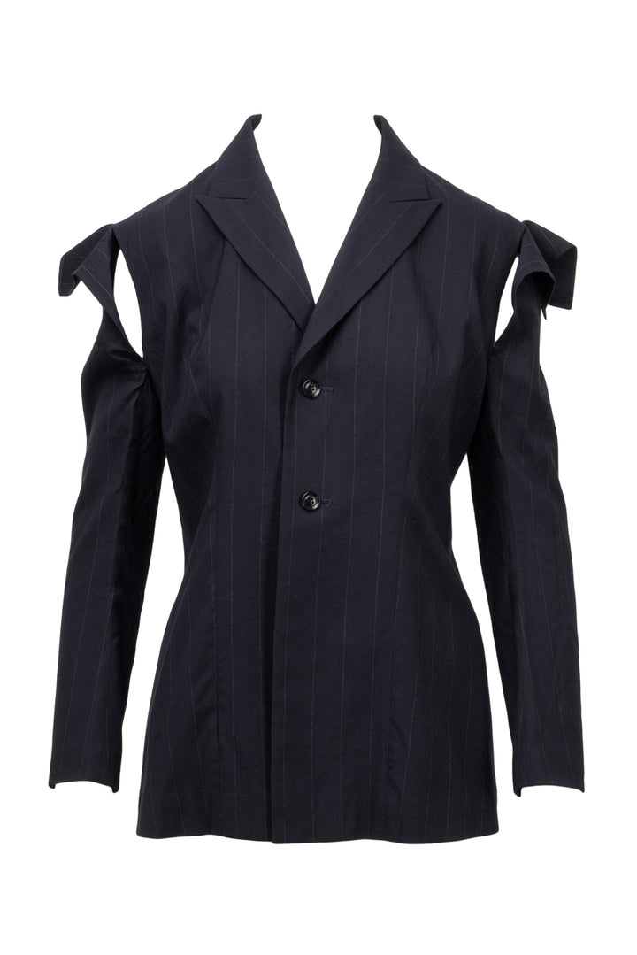 Y's Size 2 Pinstripe Cutout Blazer
