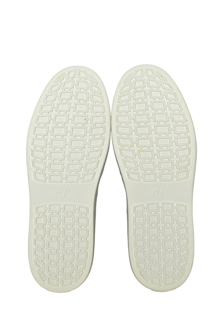 Roger Vivier Size 35 Leather Crystal Buckle Slip On Sneaker