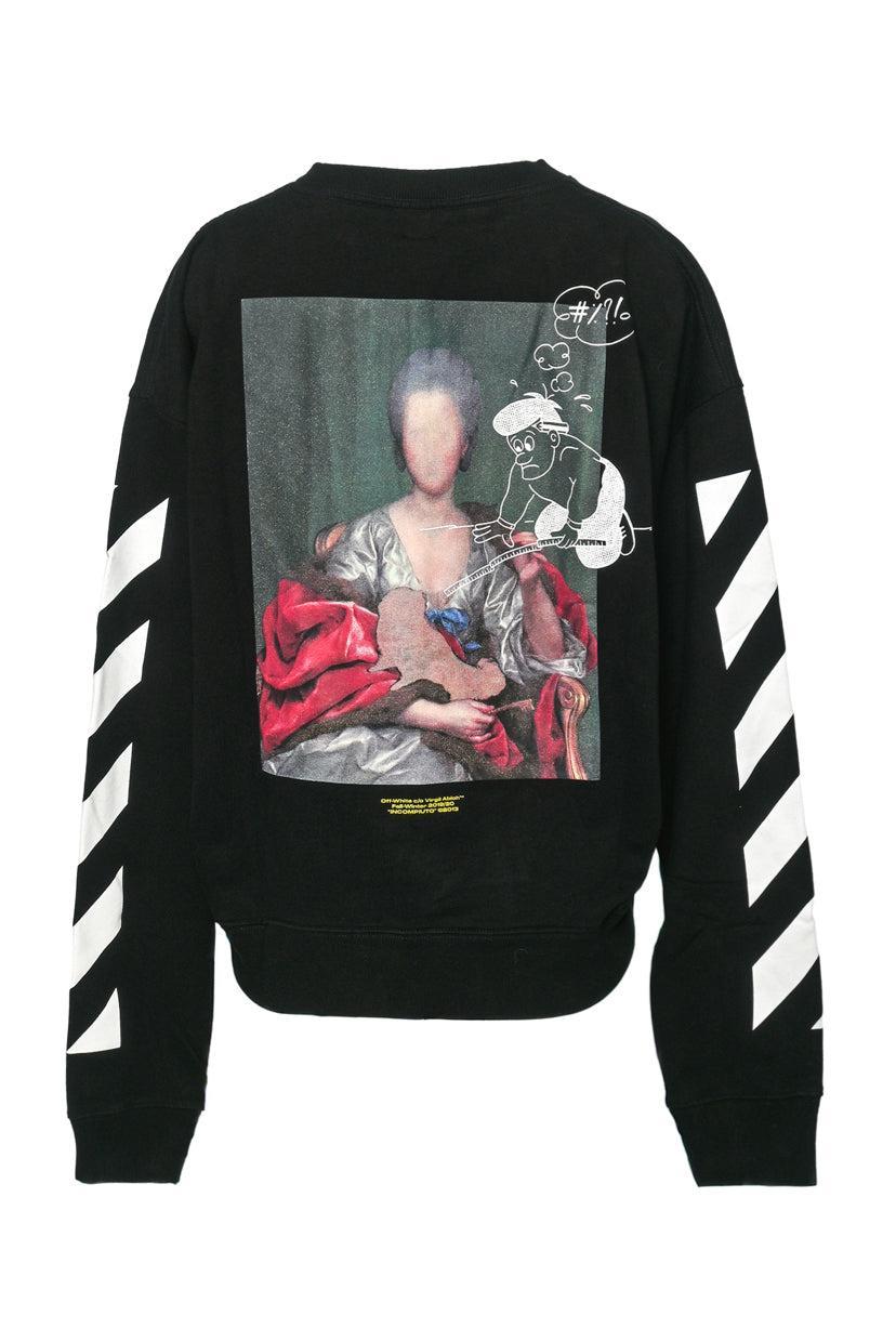 Off White Size L Diag Mariana De Silva Crewneck Sweatshirt