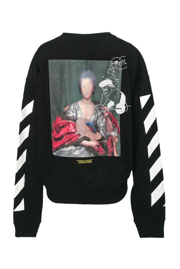 Off White Size L Diag Mariana De Silva Crewneck Sweatshirt