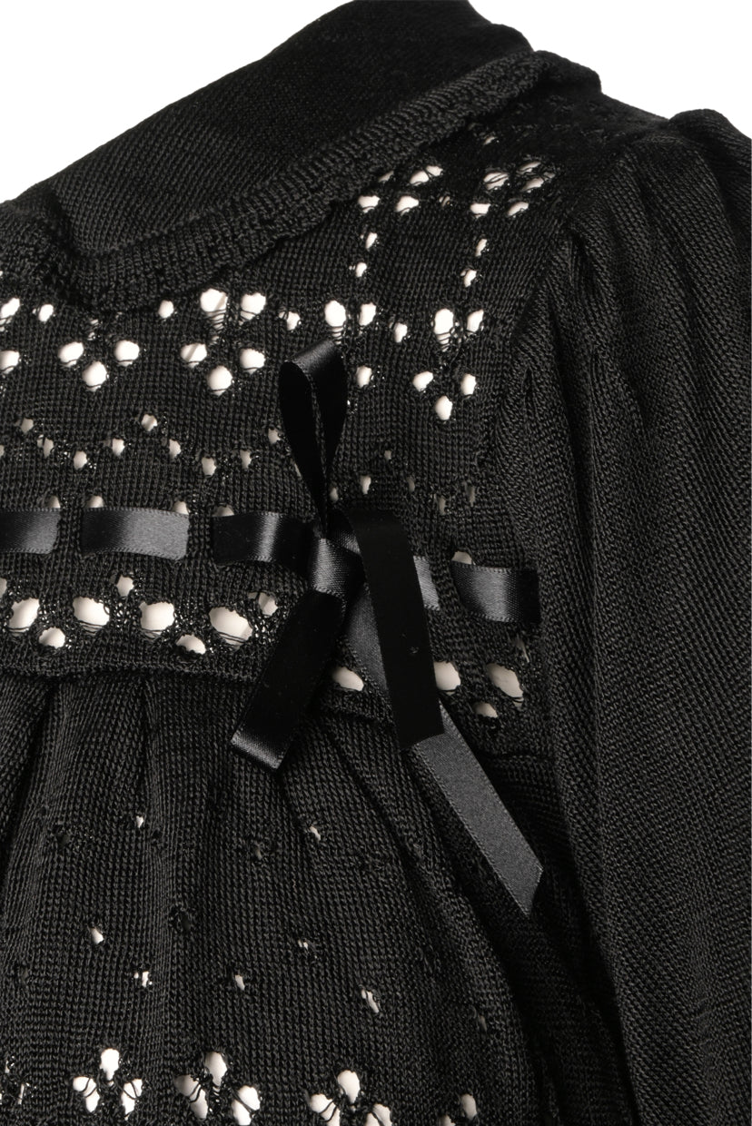 Simone Rocha Size S Knit & Ribbon Bow Detail Tops