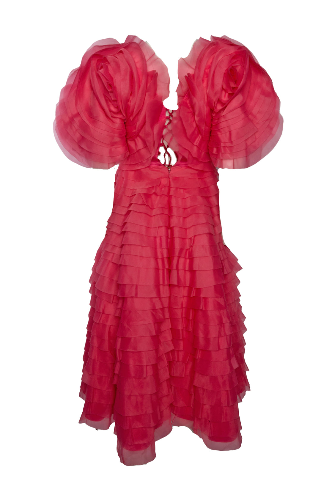 Aje Size S Amour Ruffle Midi Dress