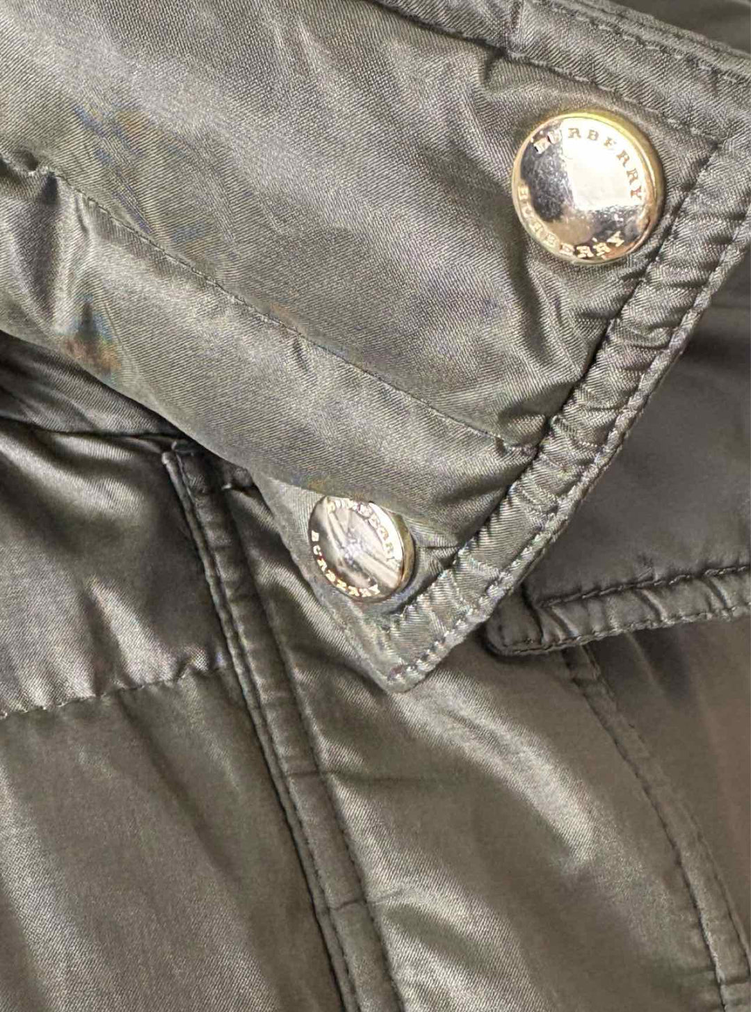 Burberry London Size 8 Quilted Poly Down Filled Coat