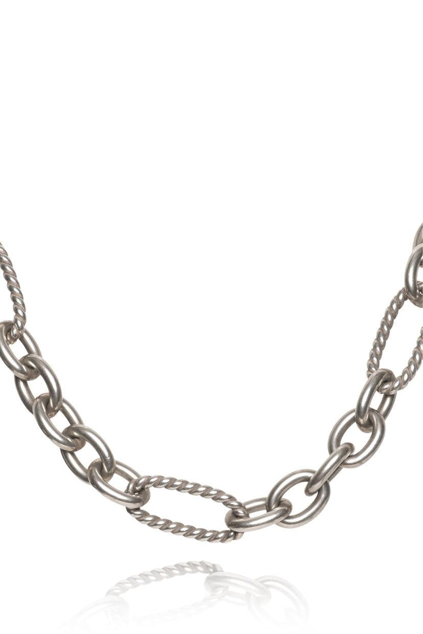 David Yurman Sterling Silver Figaro Chain Necklace