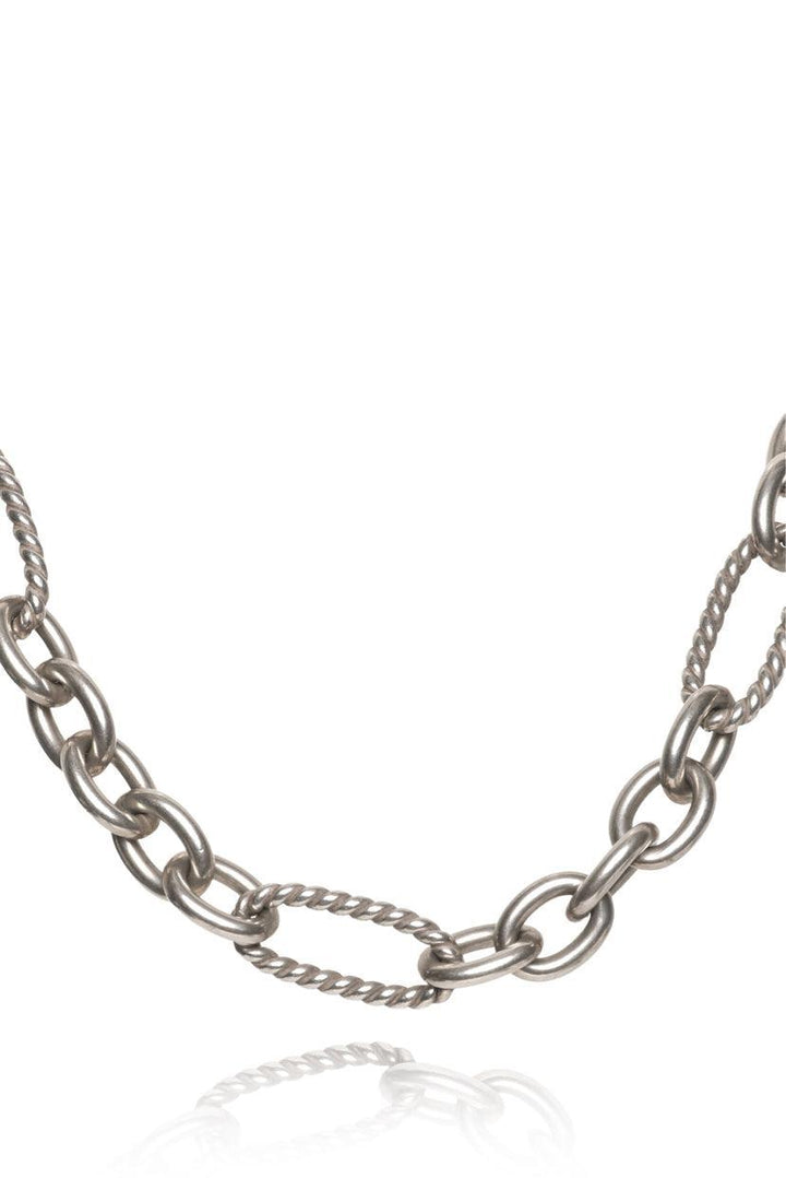 David Yurman Sterling Silver Figaro Chain Necklace