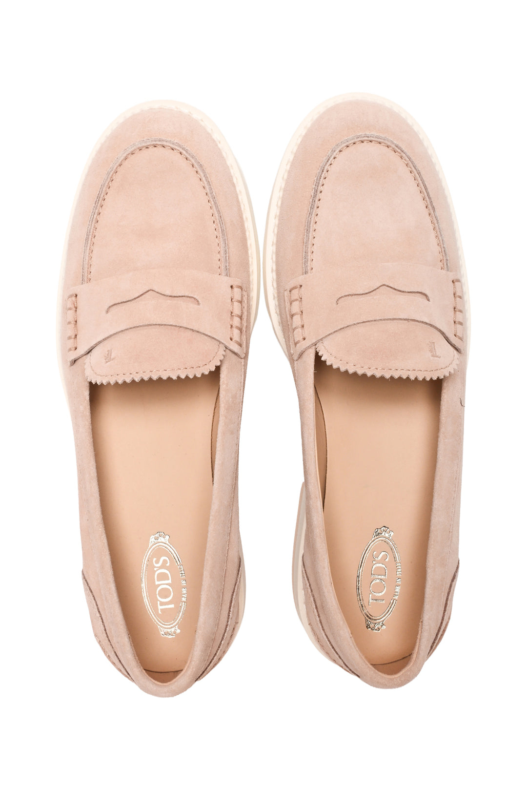 Tod's Size 39 Suede Penny Loafers