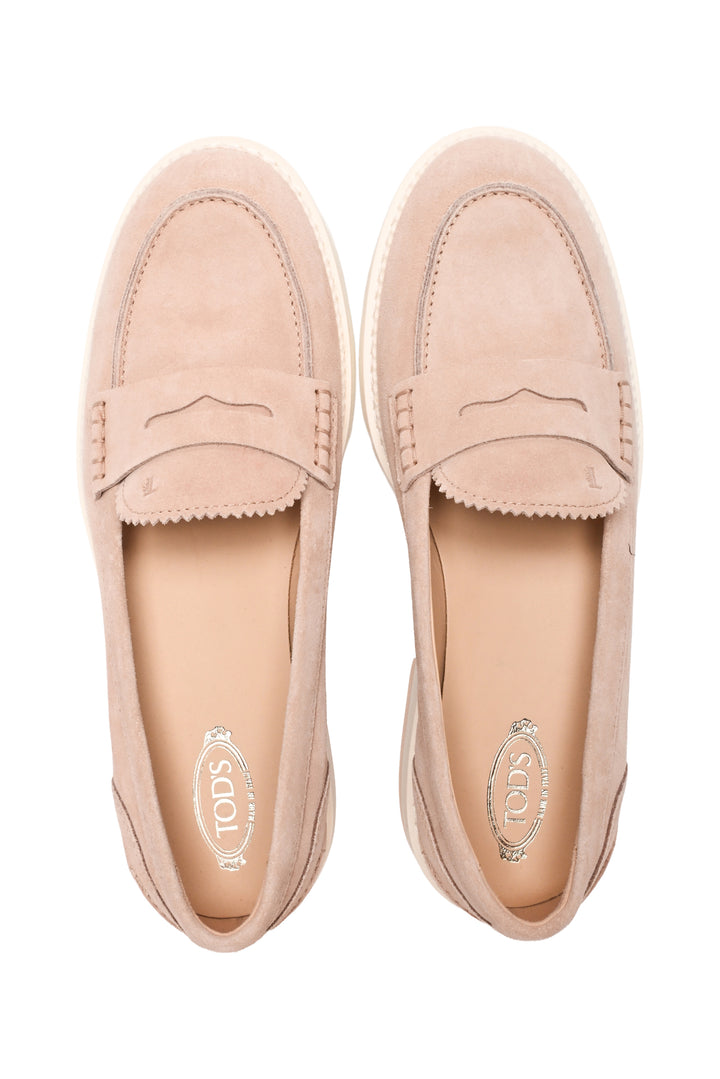Tod's Size 39 Suede Penny Loafers