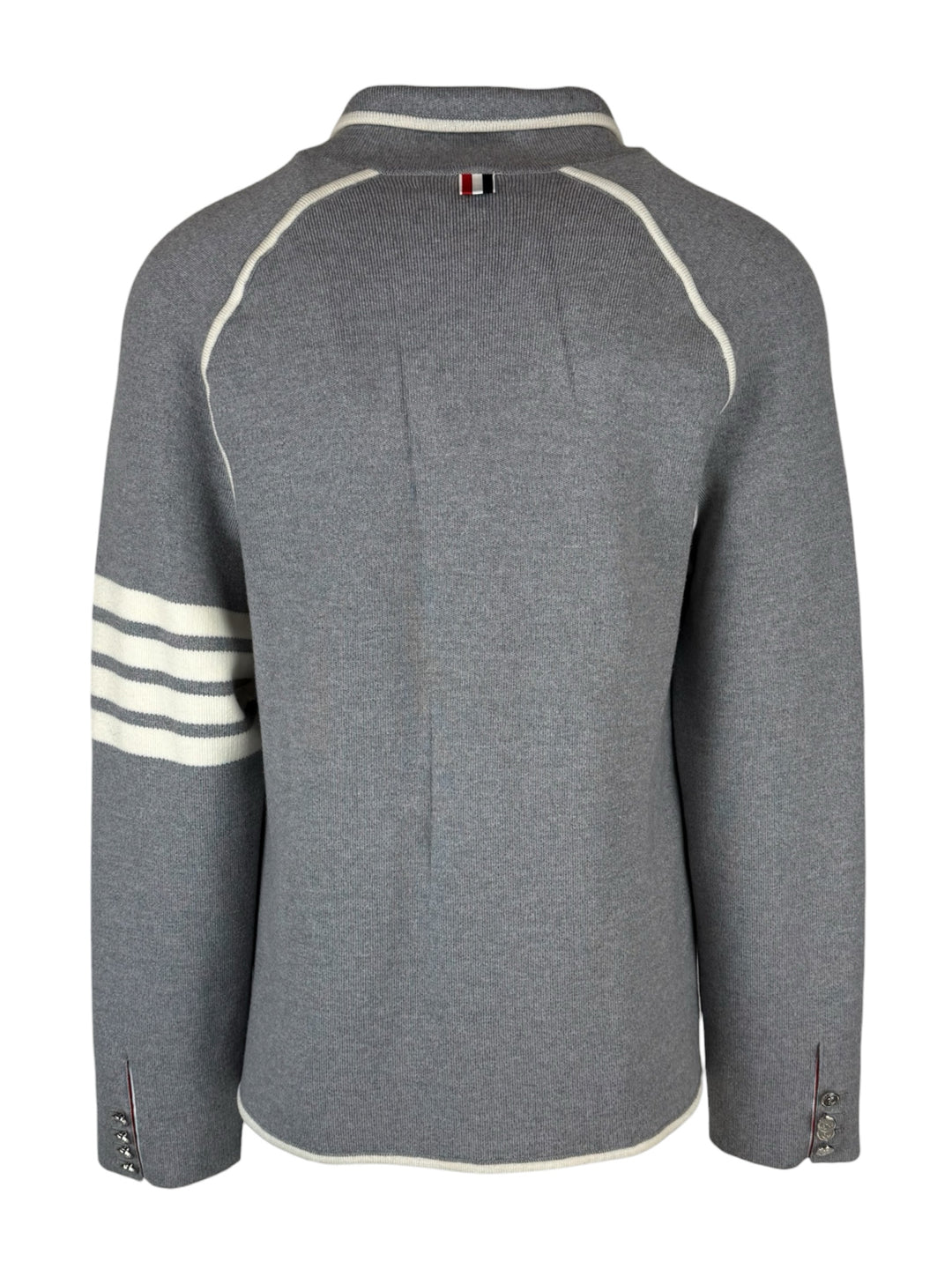 Thom Browne Size 4 Men's 4-Bar Wool Knit Cardigan